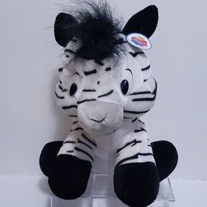 Nanco NWT 11" 2013 Zebra Black And White Plush Stuffed Animal Toy